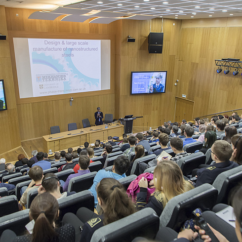 In the frameworks of the School of Young Scientists, Sir Harry Bhadeshia delivered a lecture
