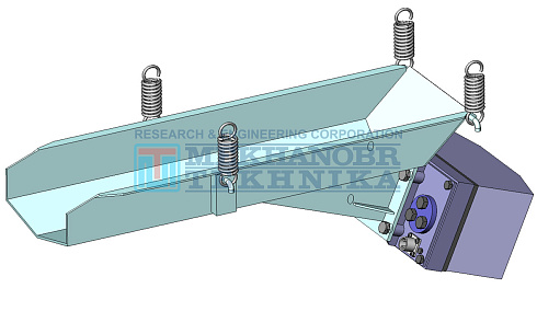 Vibrating feeder with electric-magnetic drive PE 1,8х6 рис.0