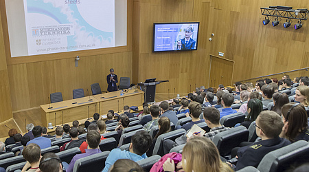 In the frameworks of the School of Young Scientists, Sir Harry Bhadeshia delivered a lecture